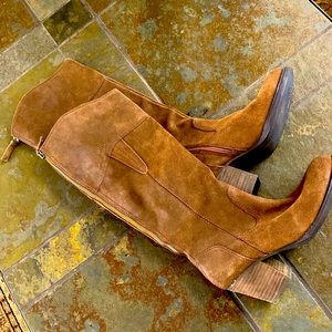 GUESS Leather Western Style Knee High Rustic Boots ~ Super Nice!